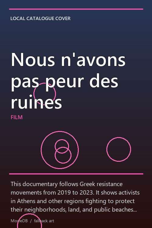 Nous n'avons pas peur des ruines poster