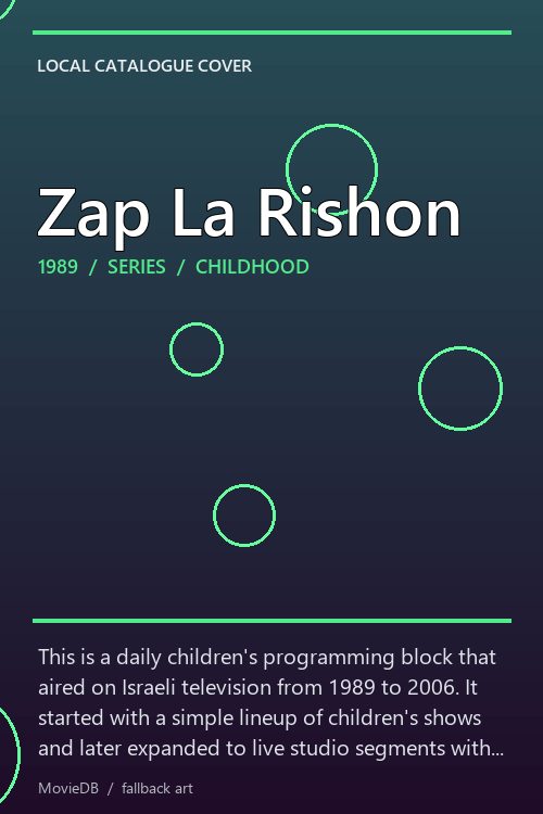 Zap La Rishon poster