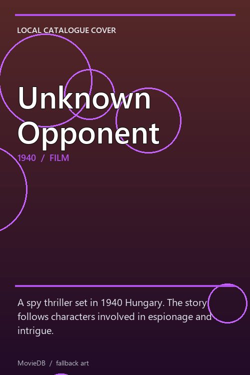 Unknown Opponent poster