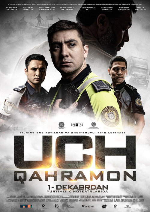 Uch Qahramon poster