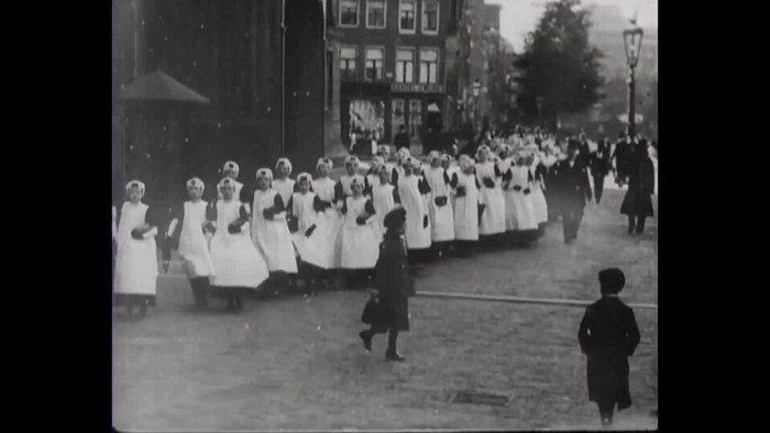 Inhuldiging Koningin Wilhelmina te Amsterdam poster