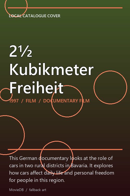 2½ Kubikmeter Freiheit poster