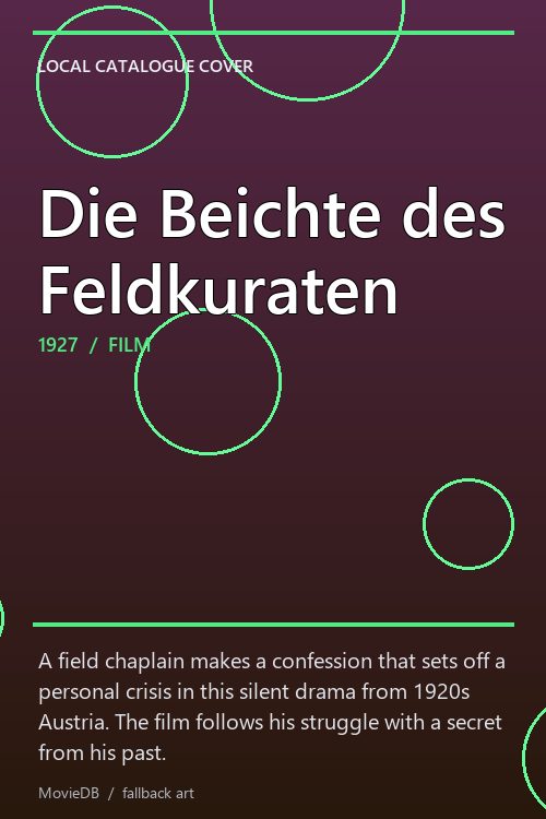 Die Beichte des Feldkuraten poster