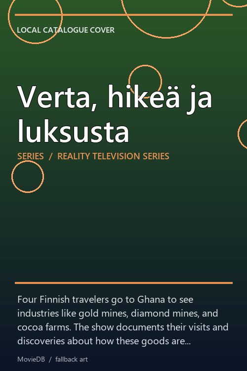 Verta, hikeä ja luksusta poster