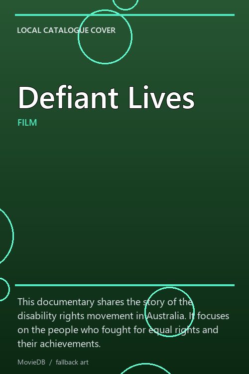 Defiant Lives poster