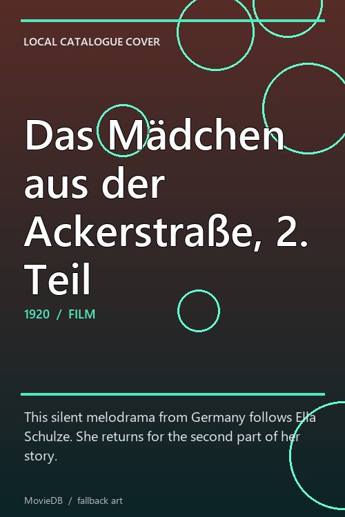 Das Mädchen aus der Ackerstraße, 2. Teil poster