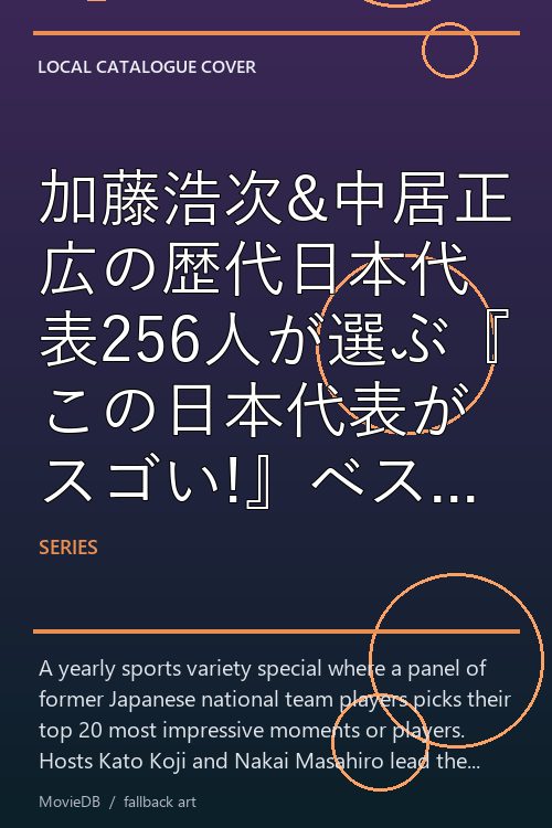 加藤浩次&中居正広の歴代日本代表256人が選ぶ『この日本代表がスゴい!』ベスト20 poster
