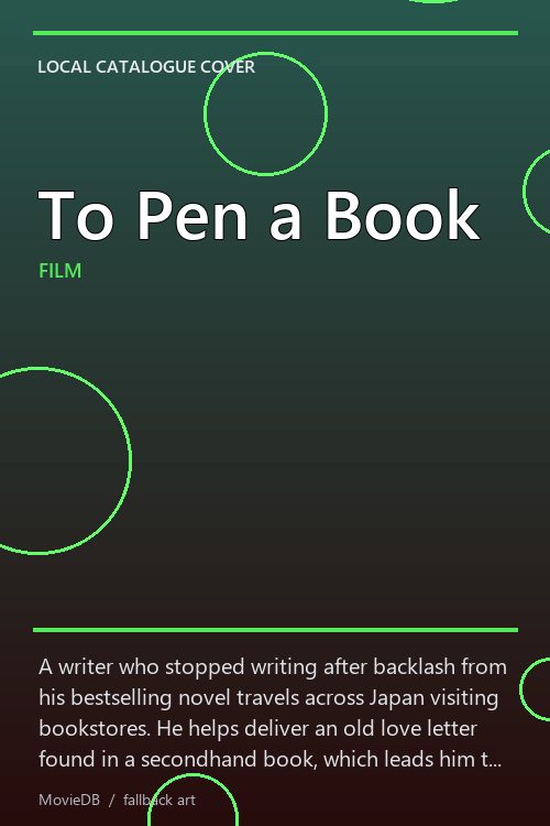 To Pen a Book poster