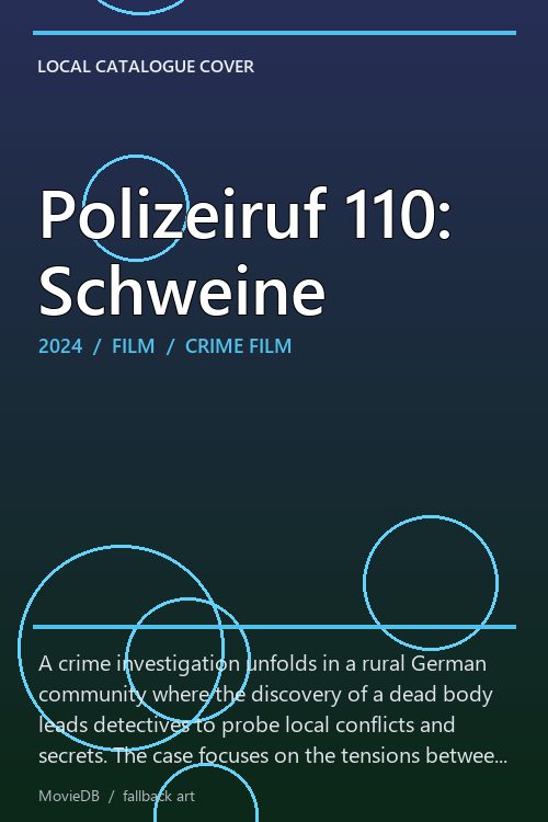 Polizeiruf 110: Schweine poster