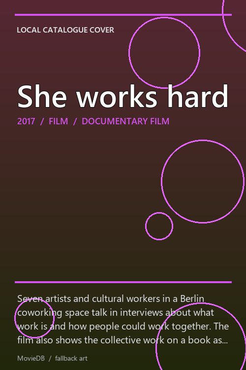 She works hard poster