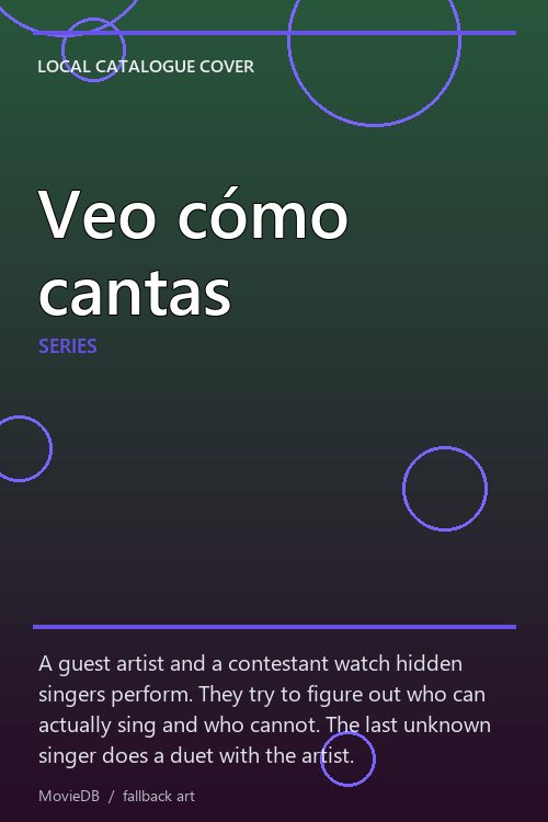 Veo cómo cantas poster