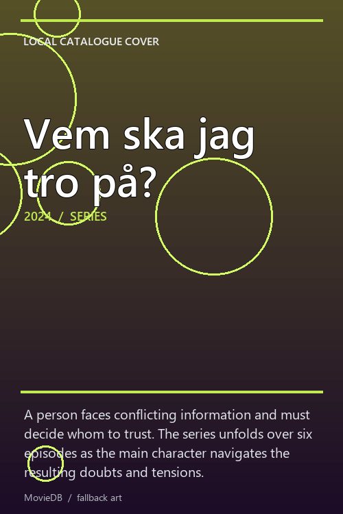 Vem ska jag tro på? poster
