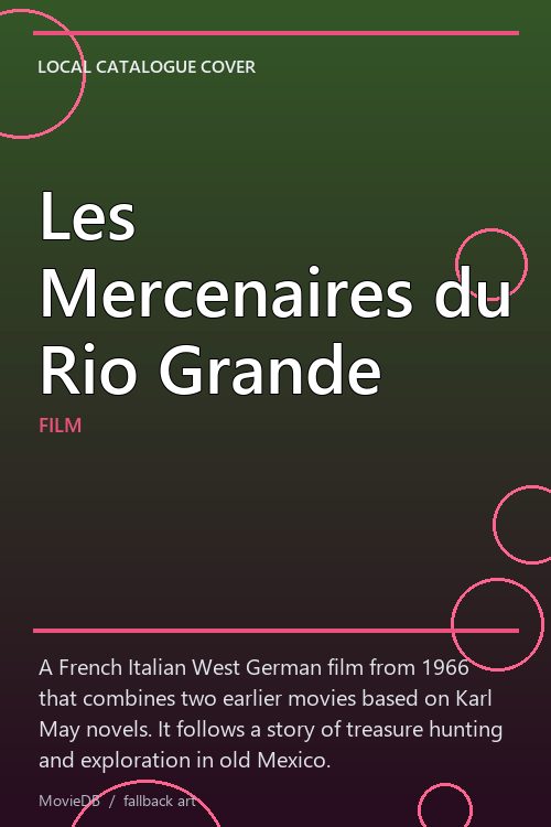 Les Mercenaires du Rio Grande poster