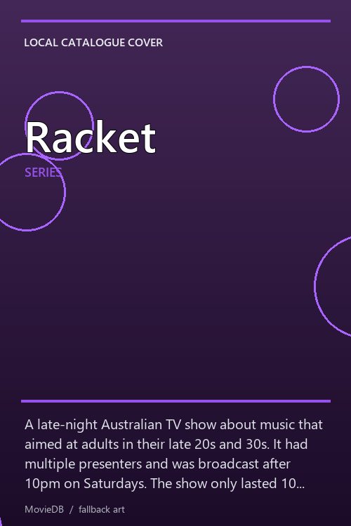 Racket poster