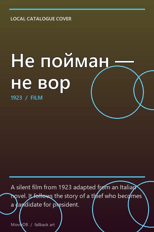 Не пойман — не вор poster