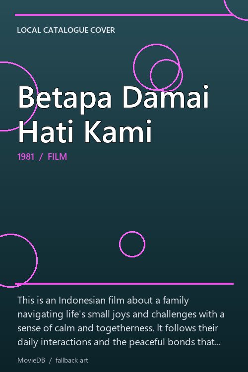 Betapa Damai Hati Kami poster
