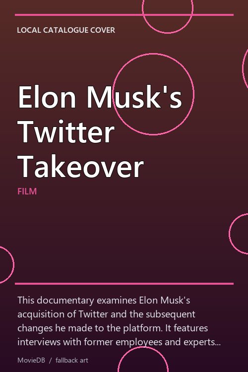 Elon Musk's Twitter Takeover poster