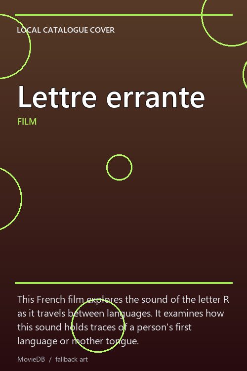 Lettre errante poster