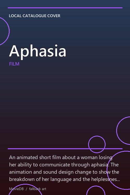 Aphasia poster