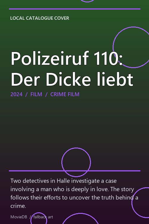 Polizeiruf 110: Der Dicke liebt poster