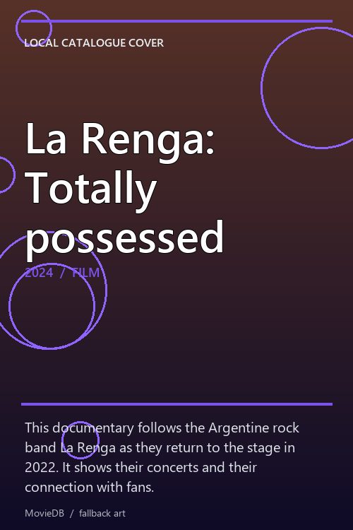 La Renga: Totally possessed poster