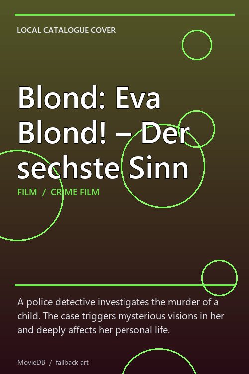 Blond: Eva Blond! – Der sechste Sinn poster