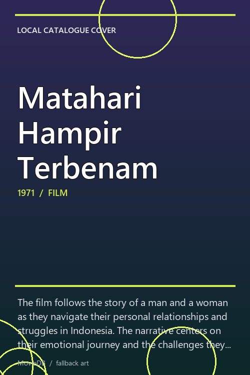 Matahari Hampir Terbenam poster
