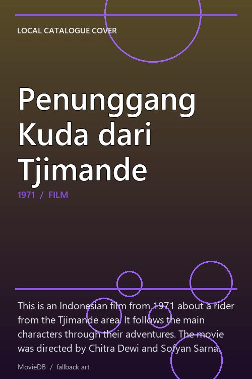 Penunggang Kuda dari Tjimande poster