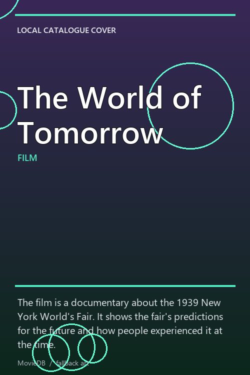 The World of Tomorrow poster