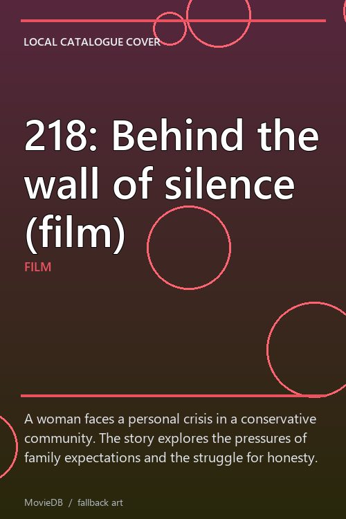 218: Behind the wall of silence (film) poster