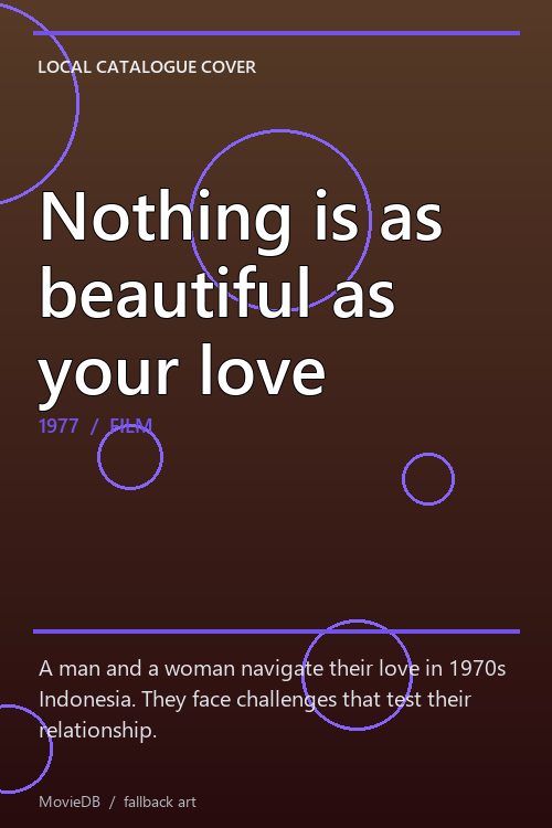 Nothing is as beautiful as your love poster