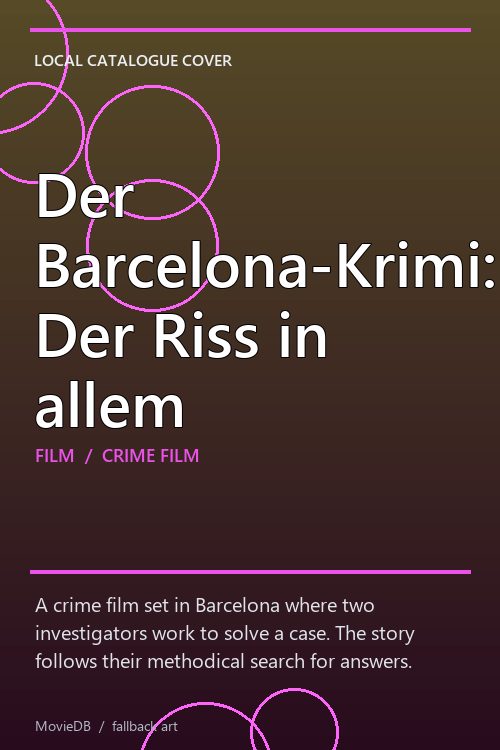 Der Barcelona-Krimi: Der Riss in allem poster
