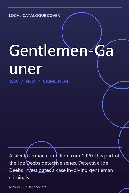 Gentlemen-Gauner poster