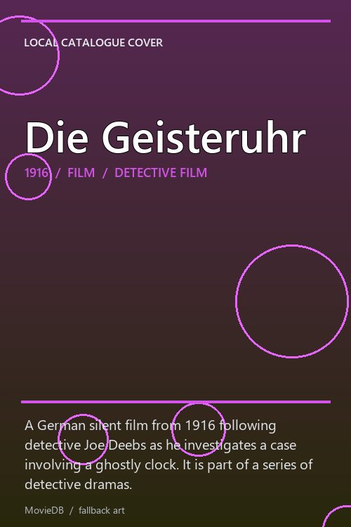 Die Geisteruhr poster