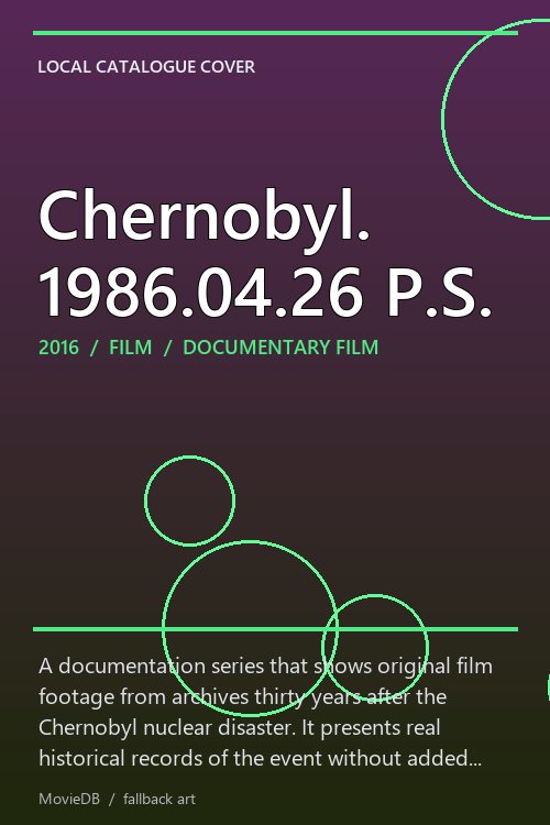 Chernobyl. 1986.04.26 P.S. poster