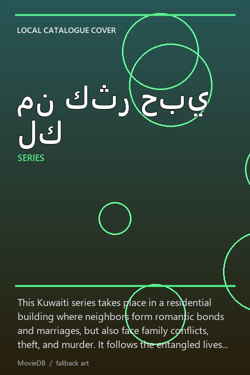 من كثر حبي لك poster