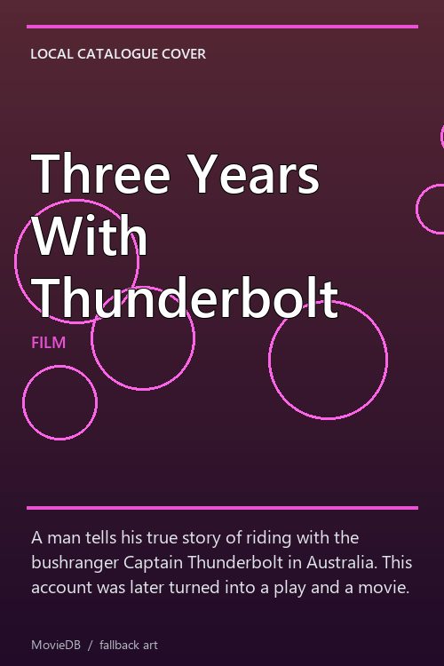 Three Years With Thunderbolt poster