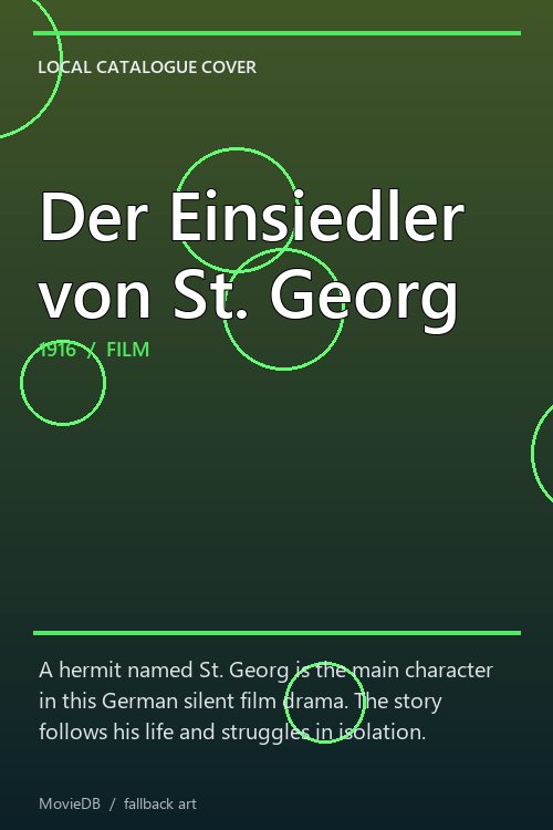 Der Einsiedler von St. Georg poster