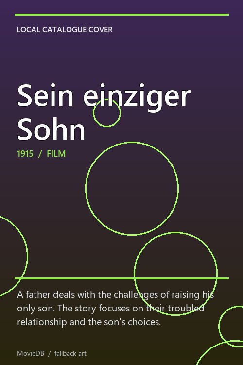 Sein einziger Sohn poster