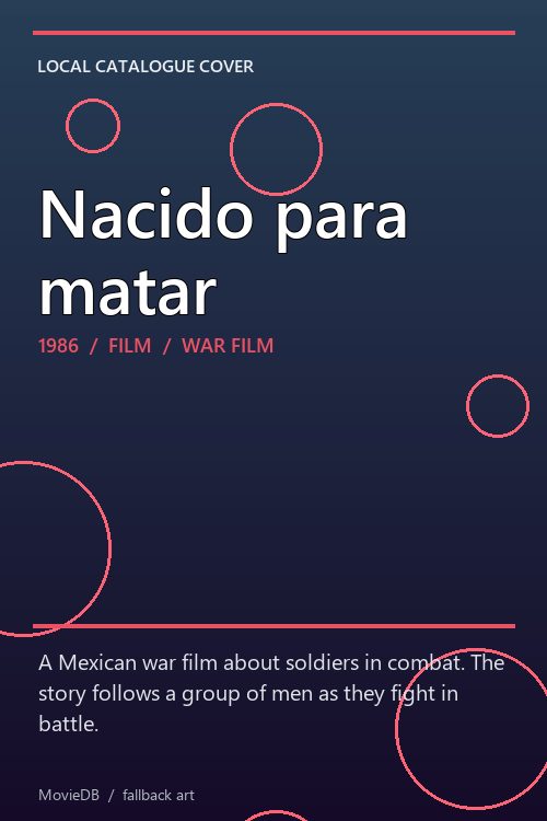 Nacido para matar poster