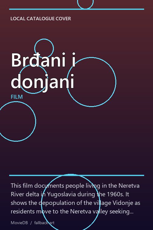 Brđani i donjani poster