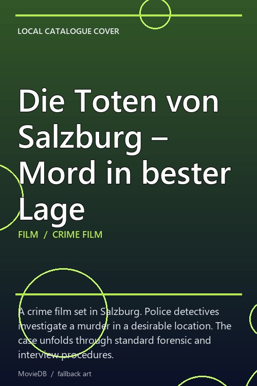 Die Toten von Salzburg – Mord in bester Lage poster