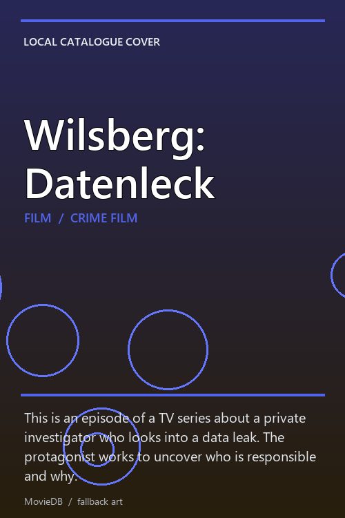 Wilsberg: Datenleck poster