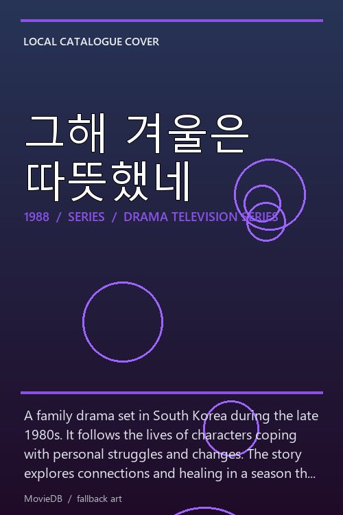 그해 겨울은 따뜻했네 poster