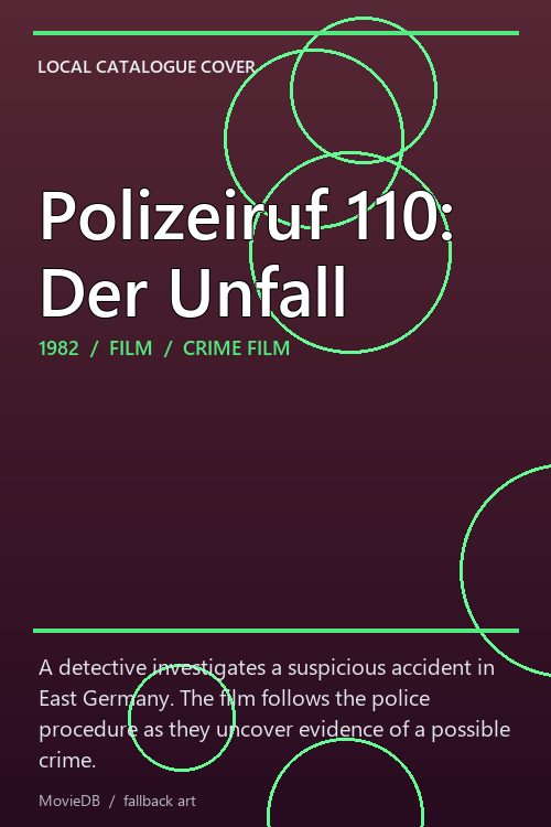 Polizeiruf 110: Der Unfall poster