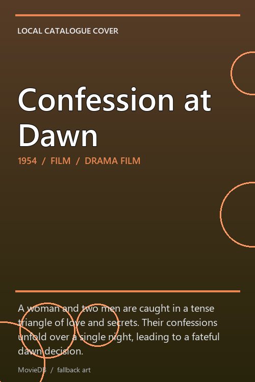 Confession at Dawn poster
