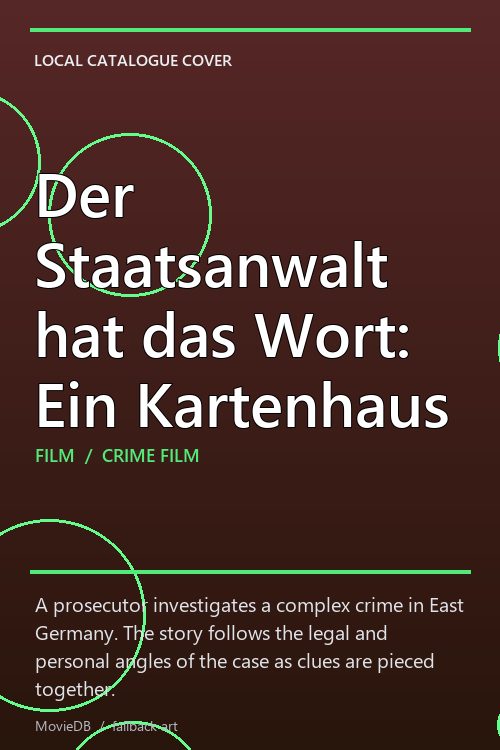 Der Staatsanwalt hat das Wort: Ein Kartenhaus poster