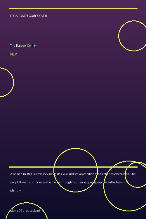 The Rules of Civility poster
