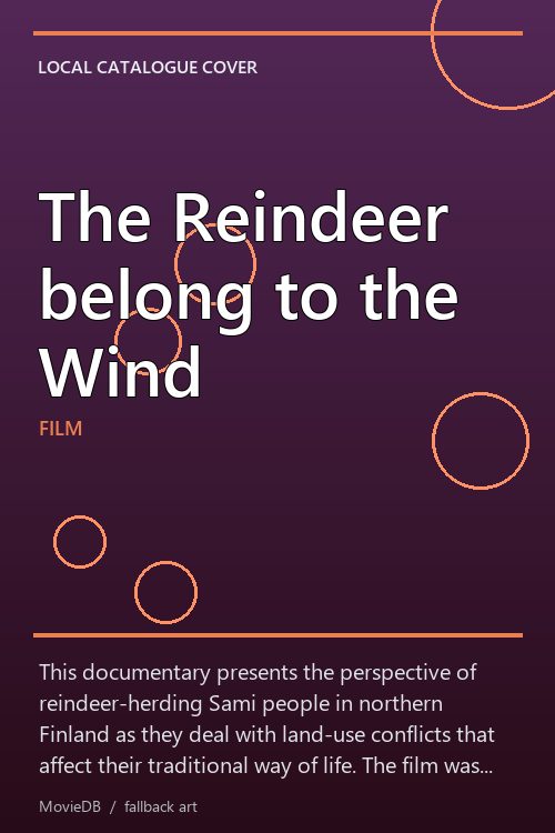 The Reindeer belong to the Wind poster