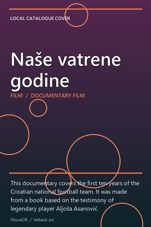 Naše vatrene godine poster